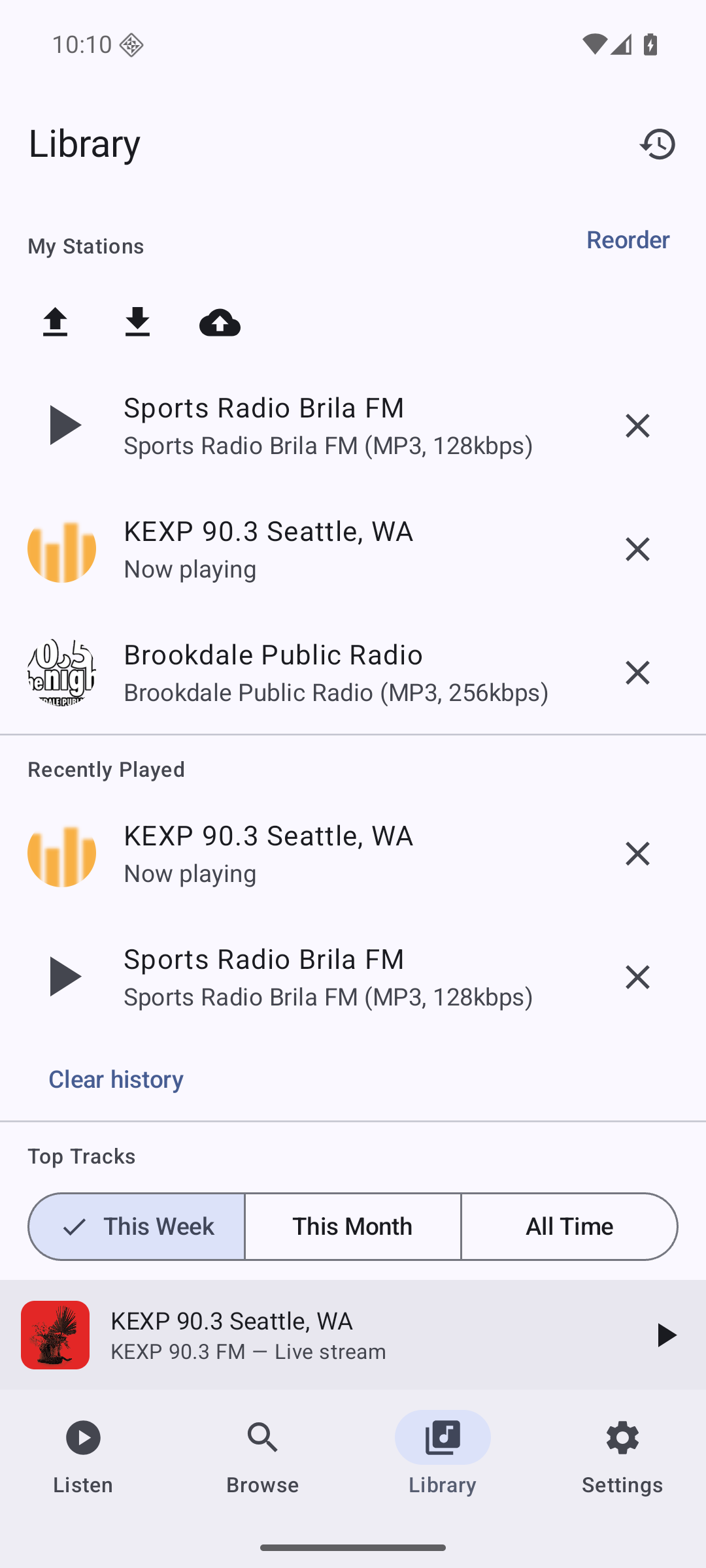 Shoutkit Library with KEXP and Brookdale Public Radio saved